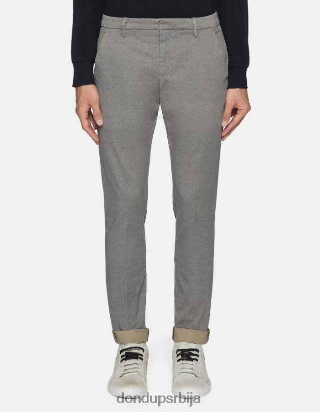 гауберт уске панталоне од штампаног памука мушкарци 662008782 цортецциа DONDUP Одећа
