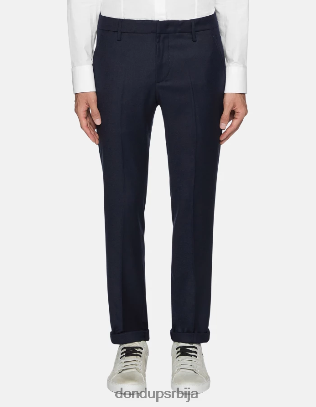 гауберт фланелске панталоне слим фит мушкарци 662008786 Морнарско плаво DONDUP Одећа