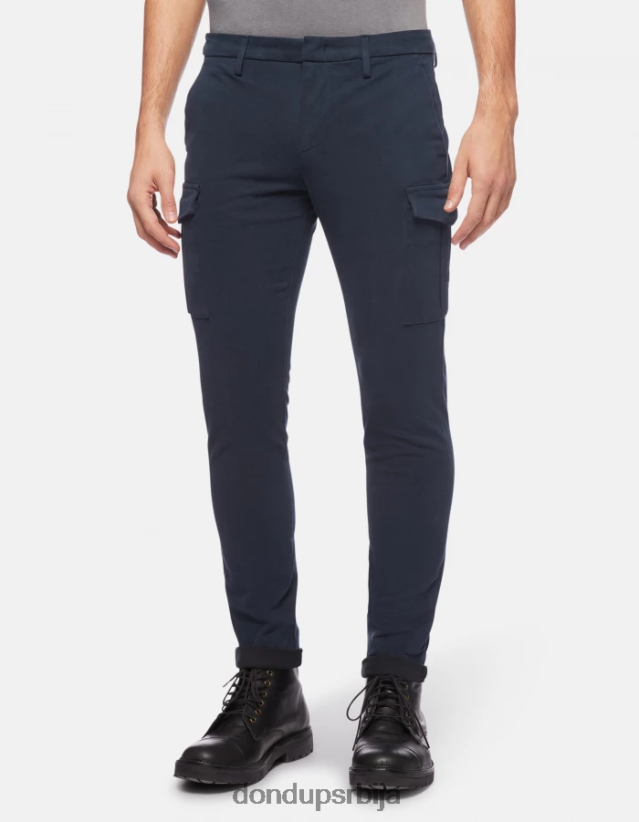 едди слим-фит памучне панталоне мушкарци 662008789 Морнарско плаво DONDUP Одећа