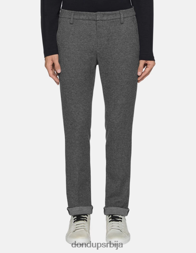 гауберт слим-фит панталоне од дреса мушкарци 662008790 црн DONDUP Одећа